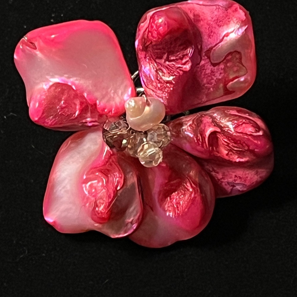 Elegant Pink Floral Ring